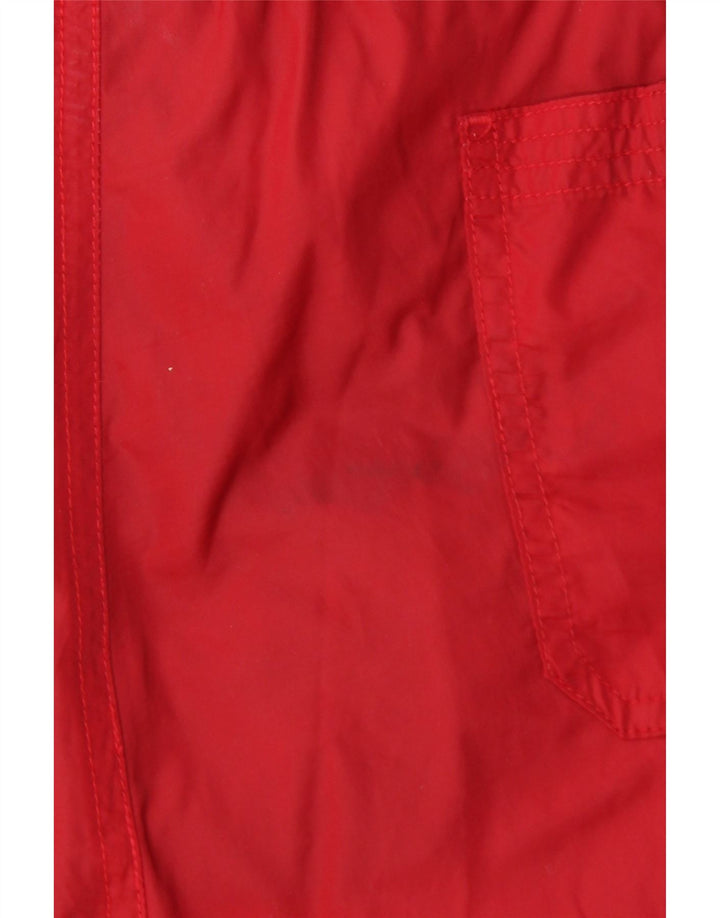 Shorts de natação masculino Bear médio vermelho colorblock nylon