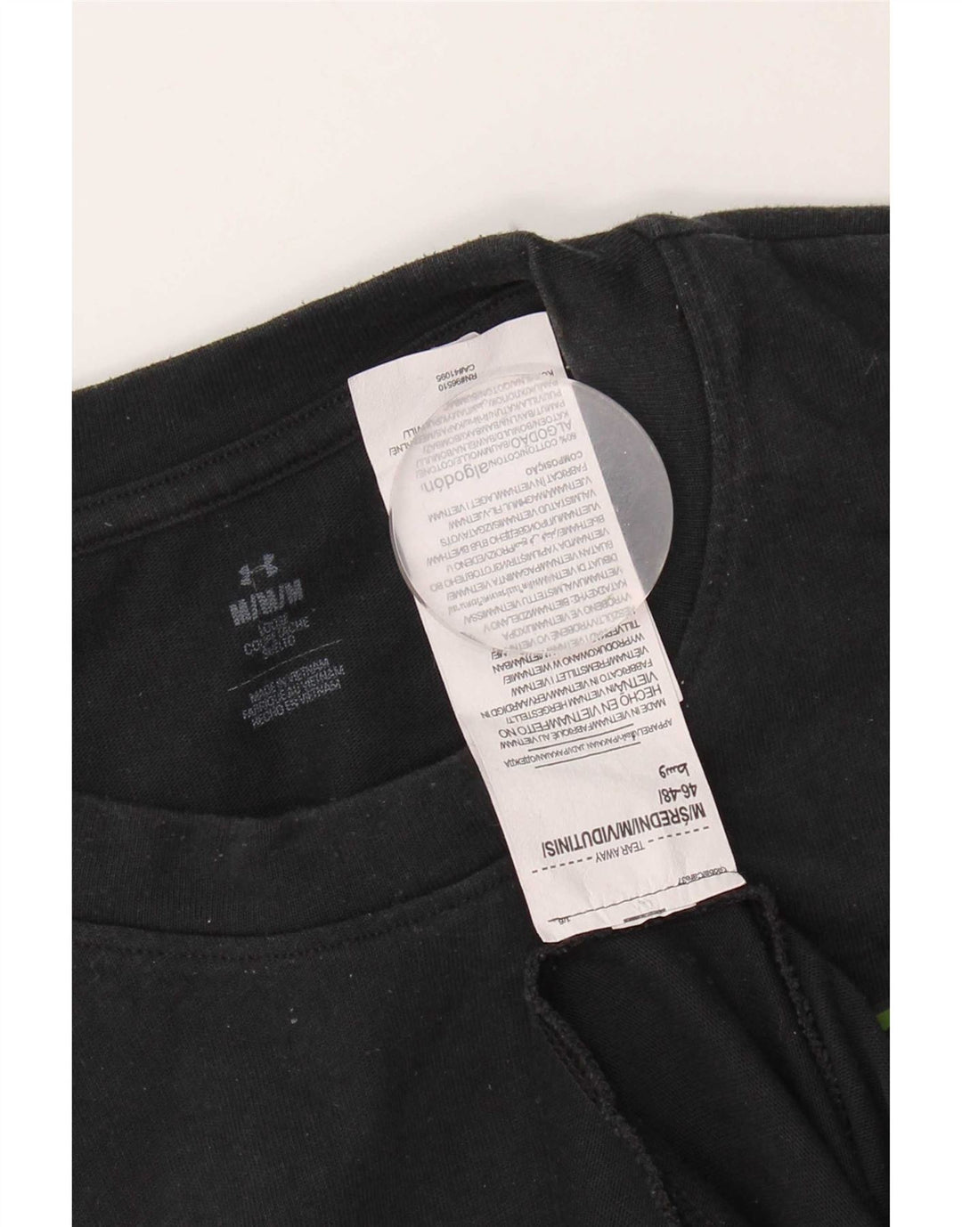 Camiseta gráfica masculina Under Armour Top médio algodão preto