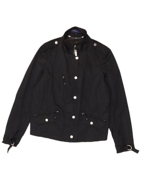 Jaqueta militar feminina Trussardi Jeans IT 48 XL poliéster preto