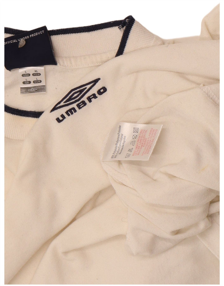 Camiseta masculina gráfica Umbro grande poliéster branco