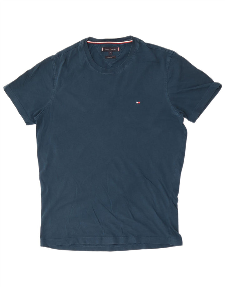 Camiseta masculina Tommy Hilfiger Top médio algodão azul marinho