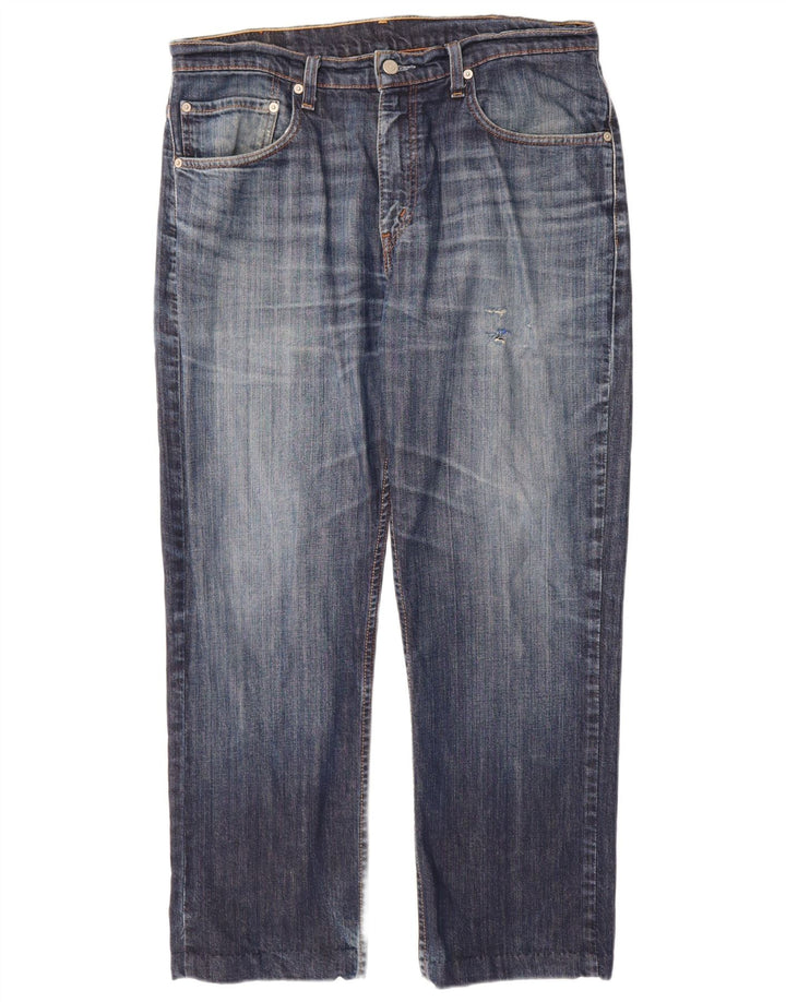 Calça jeans reta masculina Levi's W33 L30 azul algodão