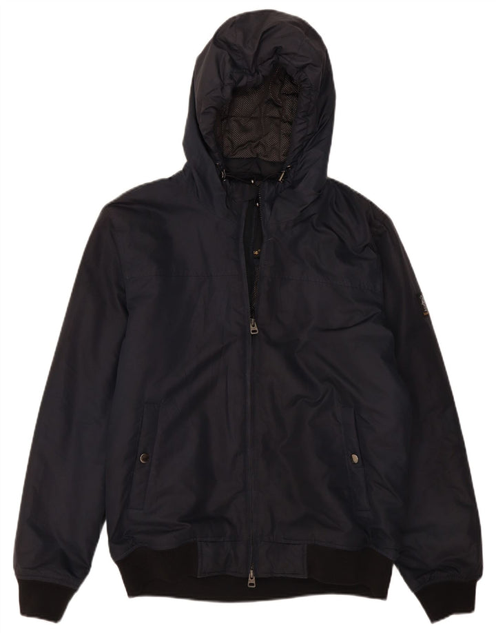 Jaqueta bomber masculina com capuz Refrigiwear UK 40 grande azul marinho