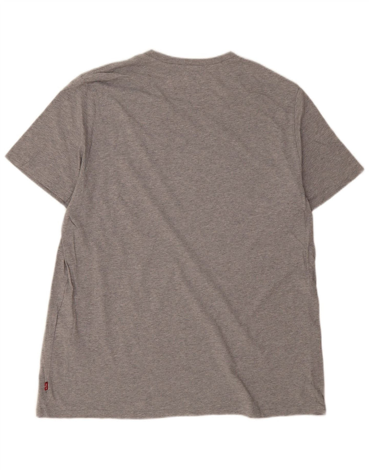 Camiseta gráfica masculina Levi's Top 2XL algodão cinza