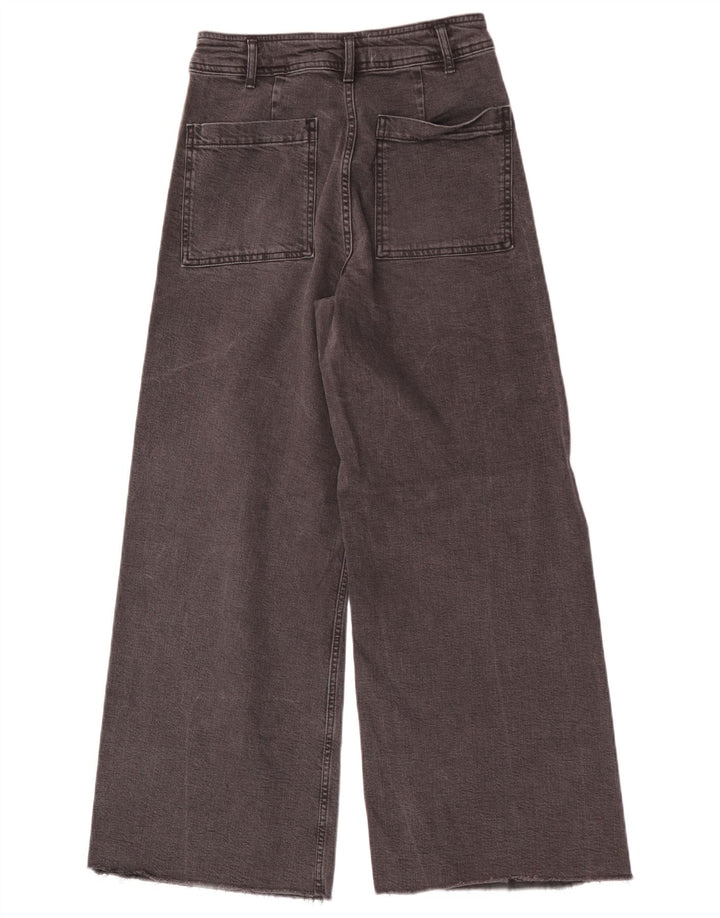 Calça jeans feminina Zara de perna larga EU 40 médio W30 L29 preto