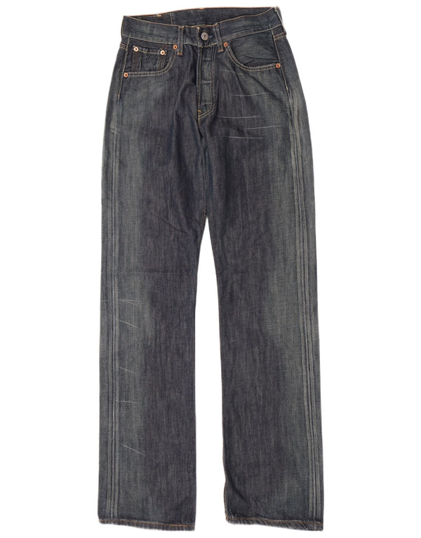 Calça jeans feminina Levi's 501 High Rise Straight W28 L34 azul algodão