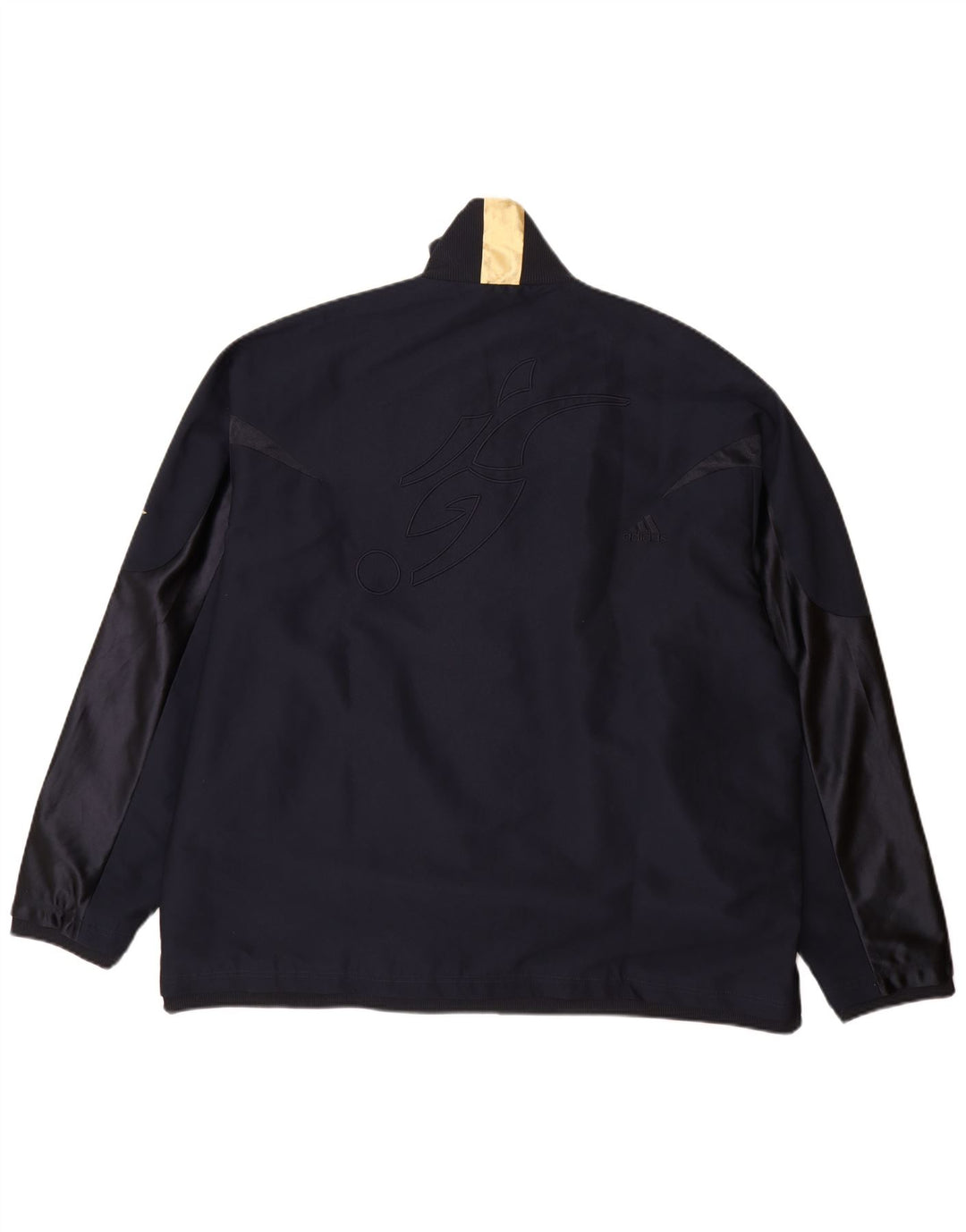 Jaqueta de chuva masculina Adidas UK 42 XL azul marinho poliéster