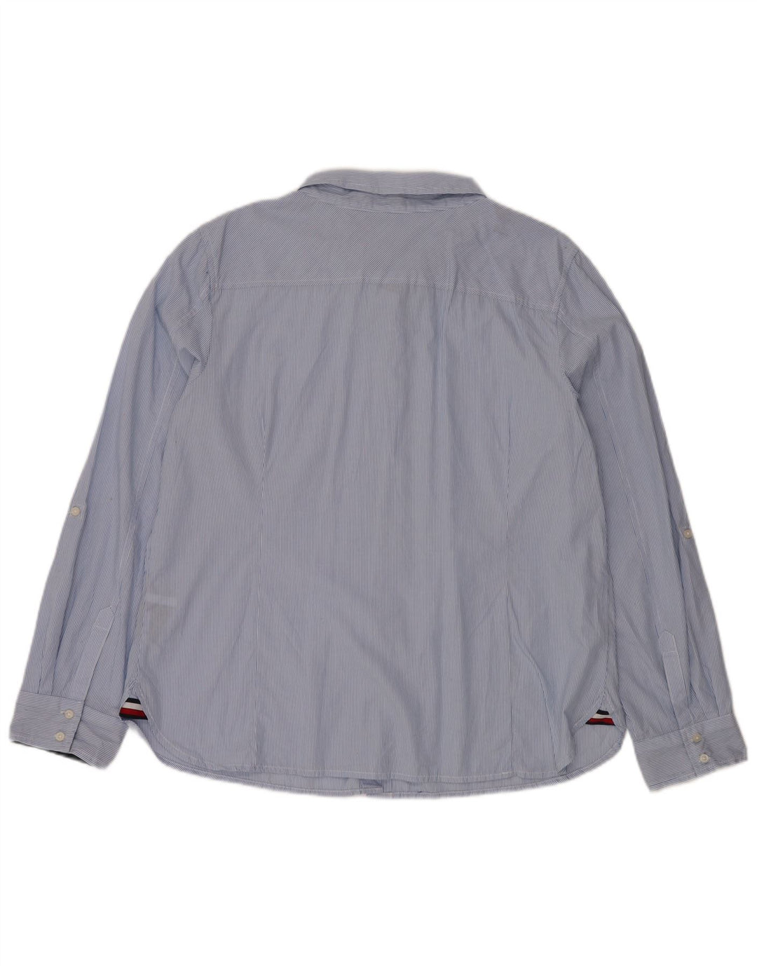 Camisa feminina TOMMY HILFIGER UK 20 2XL algodão listrado azul
