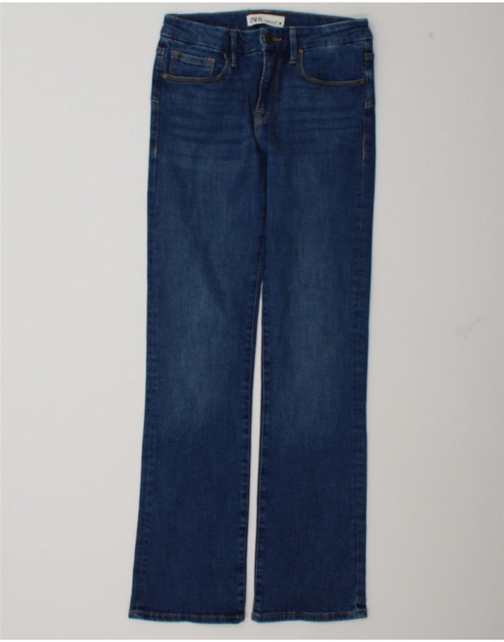 Zara Jeans Bootcut Feminino EU 38 Pequeno W28 L32 Azul Algodão