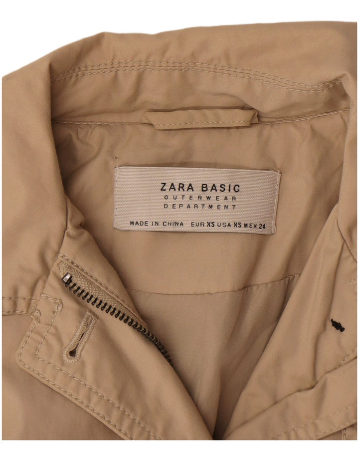 Casaco impermeável feminino Zara Reino Unido 6 XS Bege