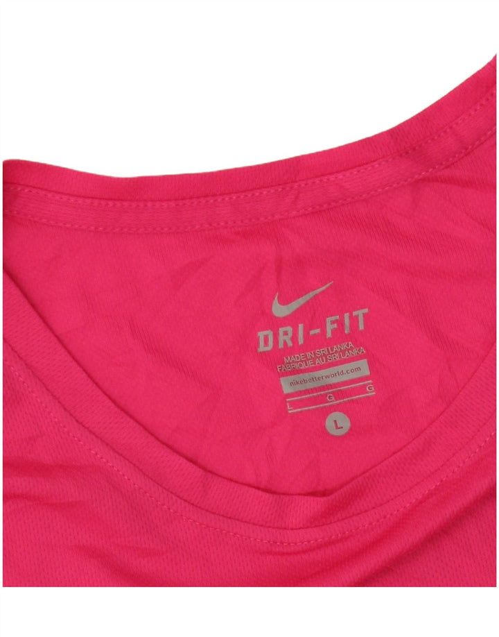 Camiseta feminina NIKE Dri Fit UK 14 grande rosa