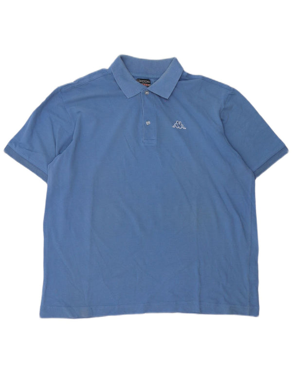 Camisa polo masculina Kappa grande algodão azul