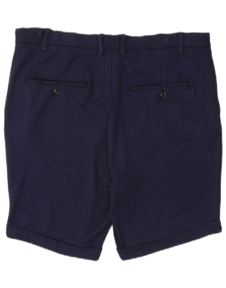 Zara Mens Chino Shorts EU 42 Grande W32 Azul Marinho Viscose