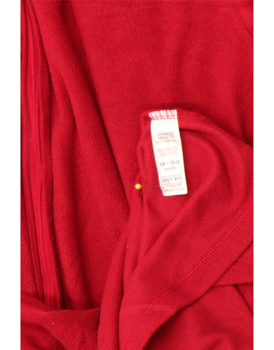 Vestido feminino de lã Marks & Spencer Reino Unido 20/22 2XL poliéster vermelho