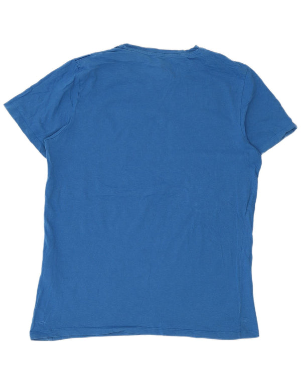 Camiseta gráfica masculina Jack & Jones grande algodão azul