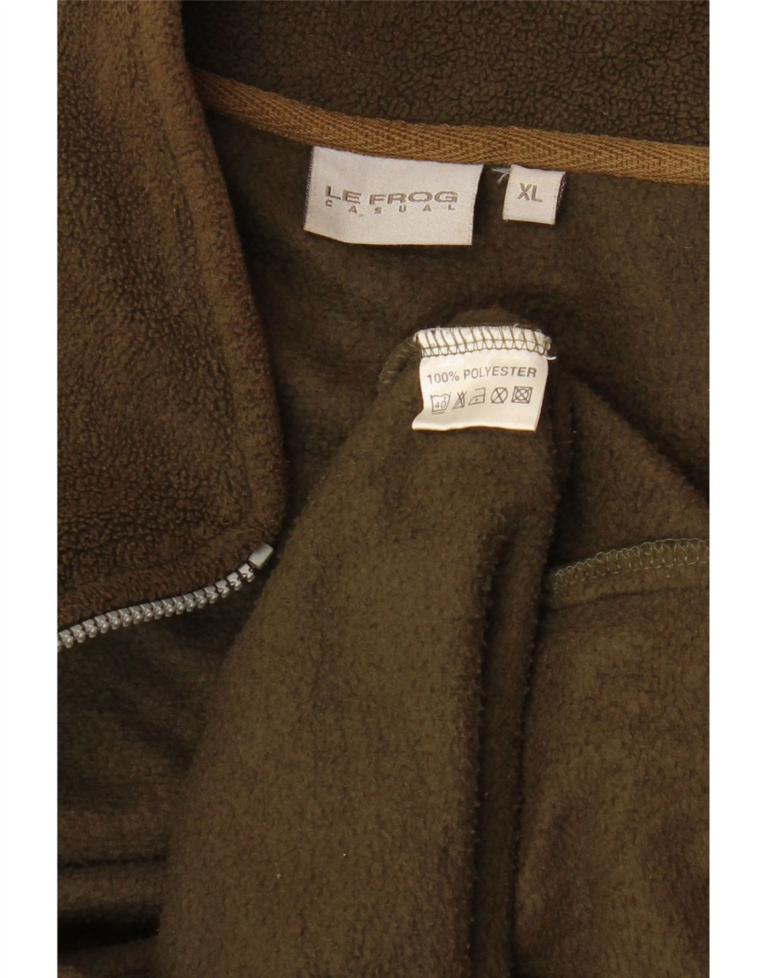 LE FROG Masculino Casual Fit Fleece Gilet UK 42 XL Cáqui Poliéster