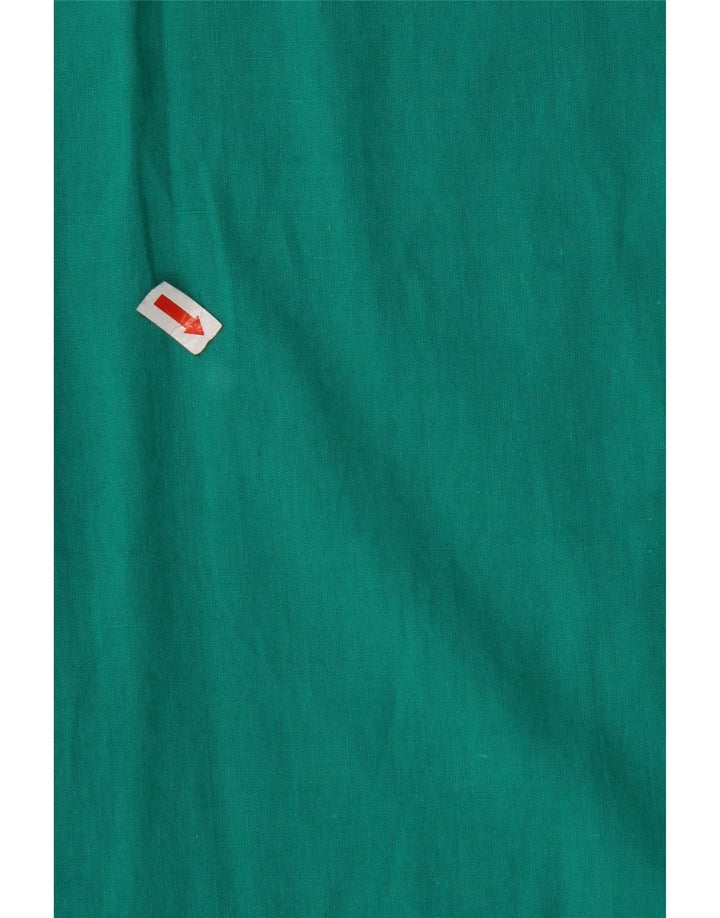 Blusa feminina VINTAGE sem mangas UK 12 turquesa média