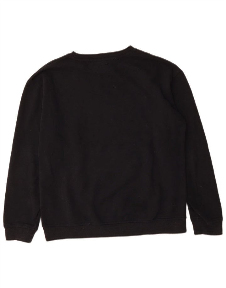 Ellesse moletom gráfico feminino jumper UK 12 médio algodão preto