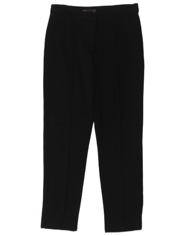 Calça feminina casual justa Marks & Spencer Reino Unido 10 pequena W29 L28 azul marinho