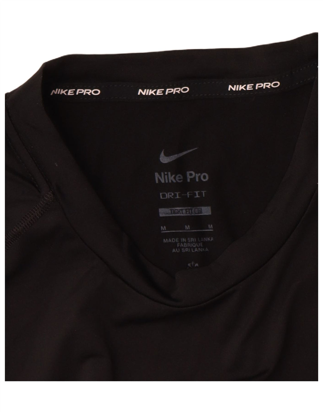 Camiseta Nike Feminina Tight Fit Top UK 12 Médio Preto Poliéster