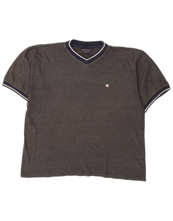 Camiseta masculina Champion XL algodão manchado azul marinho