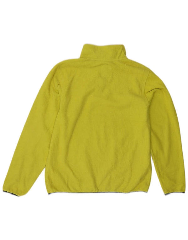 Suéter de lã feminino Nautica com zíper e gola UK 14/16 grande poliéster amarelo