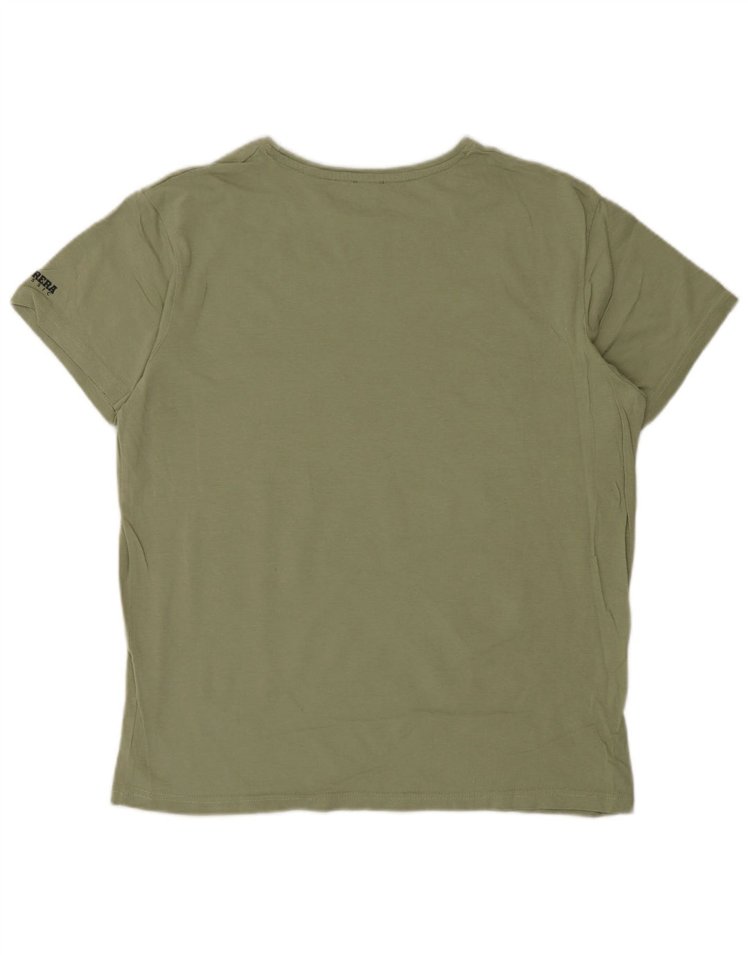 Camiseta gráfica masculina Carrera Top grande de algodão verde