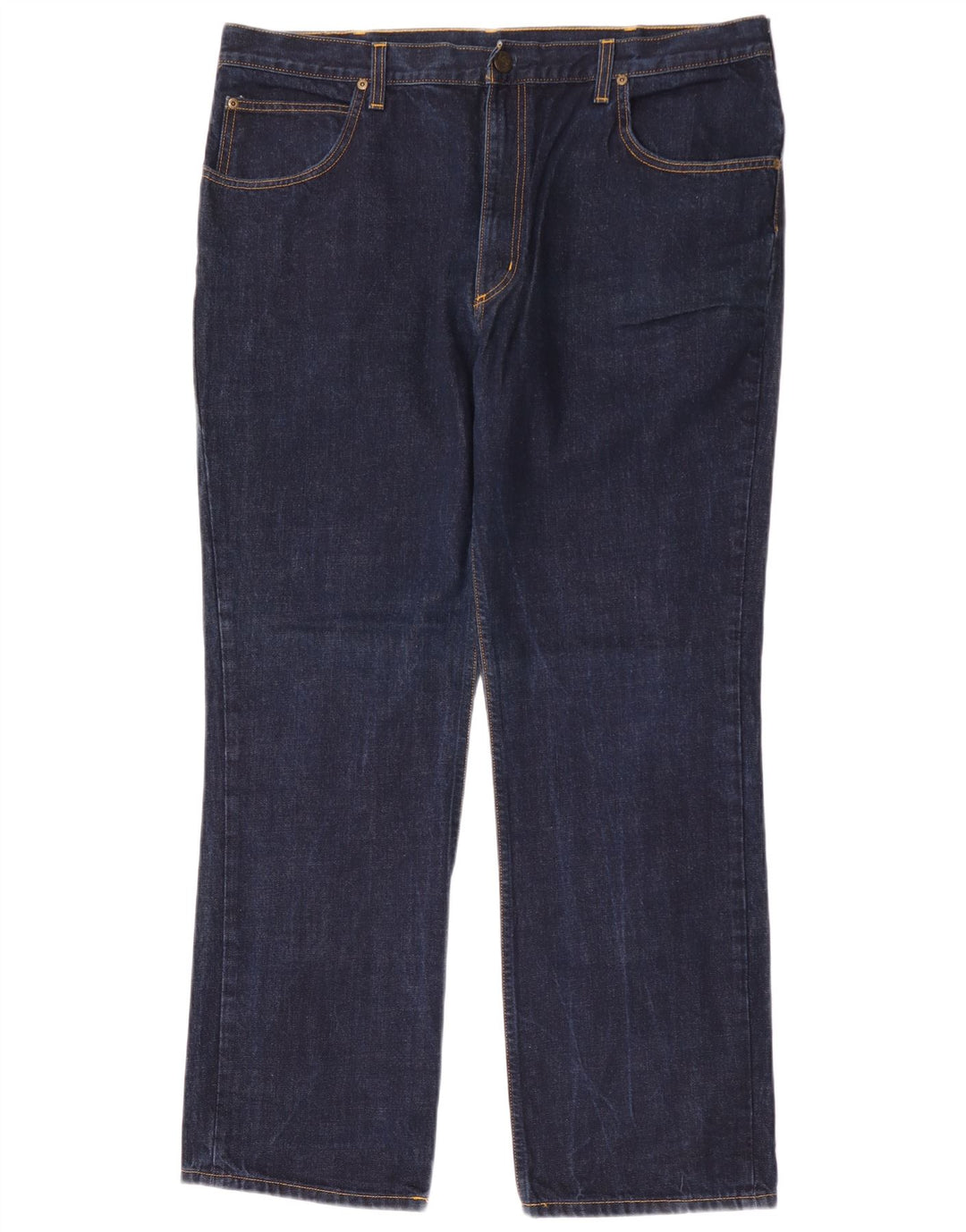 Lee Mens Brooklyn Straight Jeans W42 L32 Azul Marinho Algodão