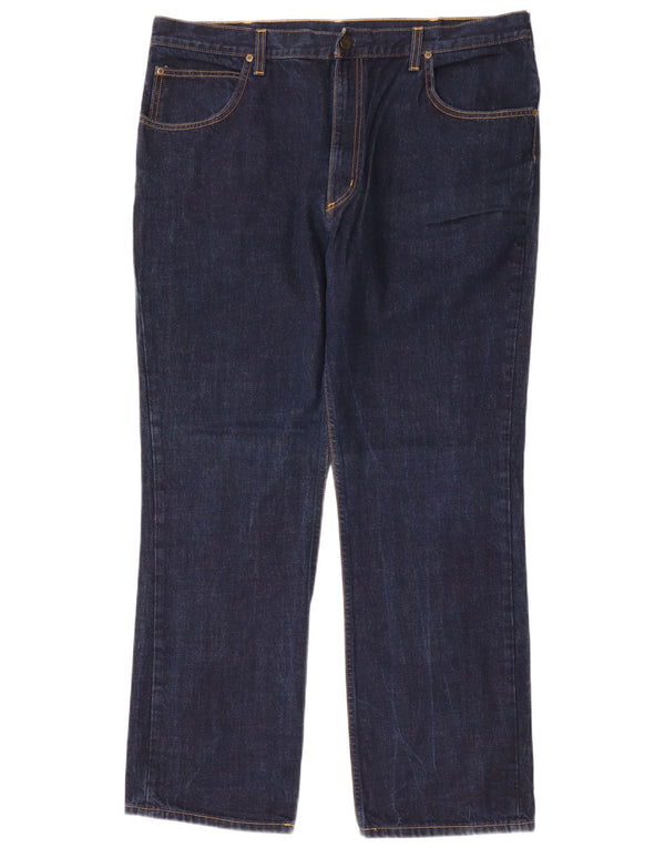 Lee Mens Brooklyn Straight Jeans W42 L32 Azul Marinho Algodão