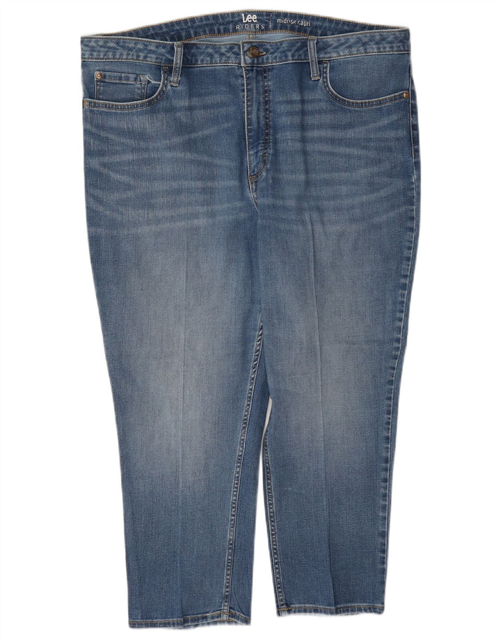 Lee Womens Raiders Mid Rise Capri Jeans W38 L23 Azul