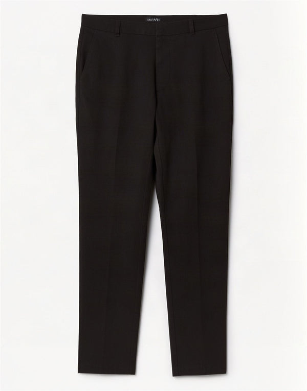 Calça casual fina feminina Topshop Reino Unido 8 pequena W26 L29 poliéster preto