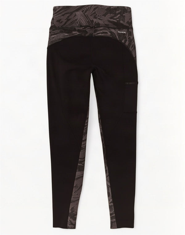 Leggings Adidas Aeroready Femininas UK 8/10 Pequenas Estampas Pretas Animal
