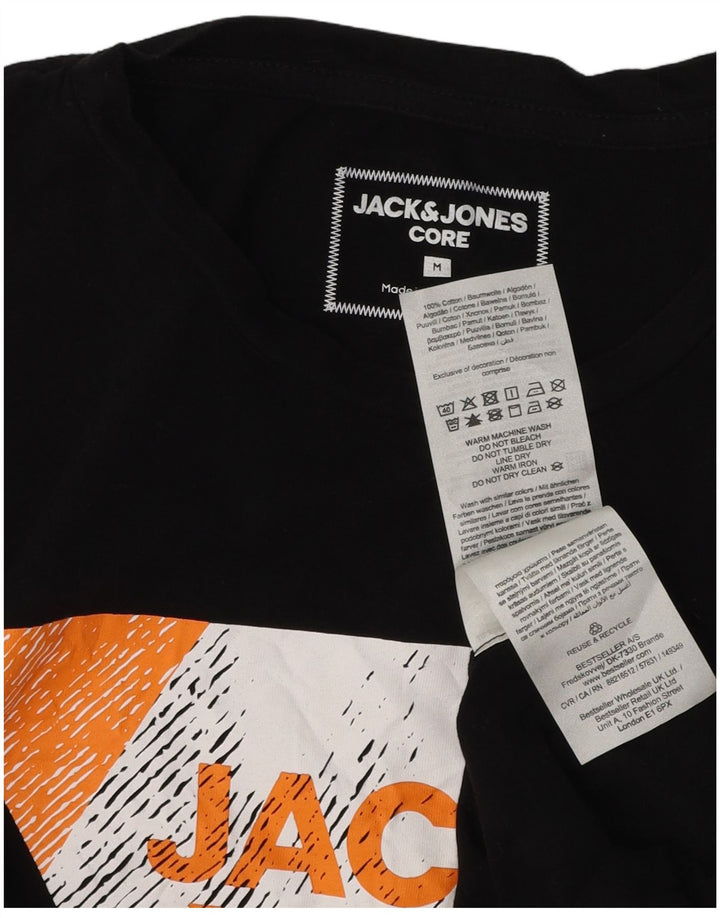 JACK & JONES Camiseta masculina Core Graphic Top médio algodão preto