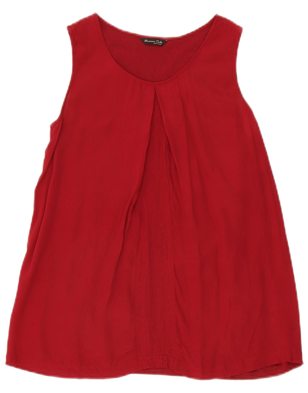 Blusa feminina sem mangas Massimo Dutti Reino Unido 10 pequena vermelha