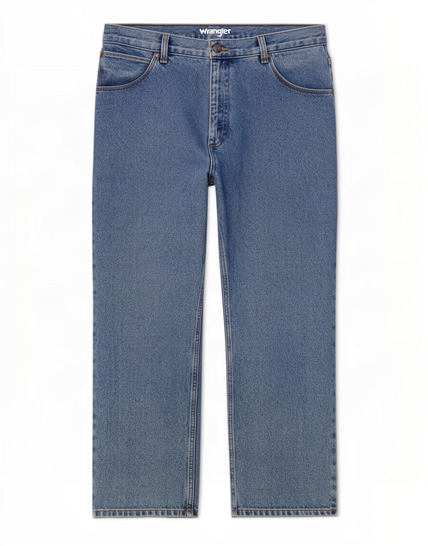 Wrangler Mens Straight Jeans W38 L27 Azul Algodão
