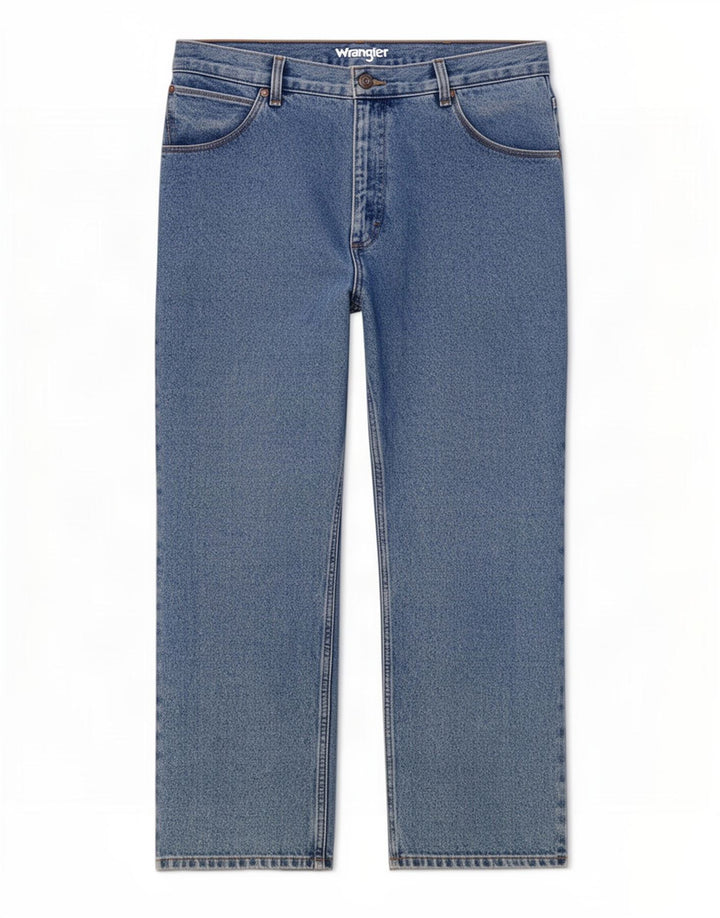 Wrangler Mens Straight Jeans W38 L27 Azul Algodão