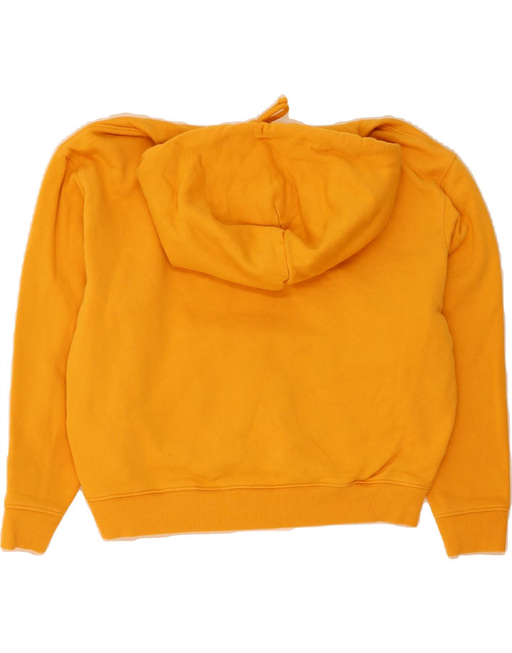 TOMMY HILFIGER Womens Crop Oversized Hoodie Jumper UK 14 Medium Yellow Vintage Tommy Hilfiger and Second-Hand Tommy Hilfiger from Messina Hembry 