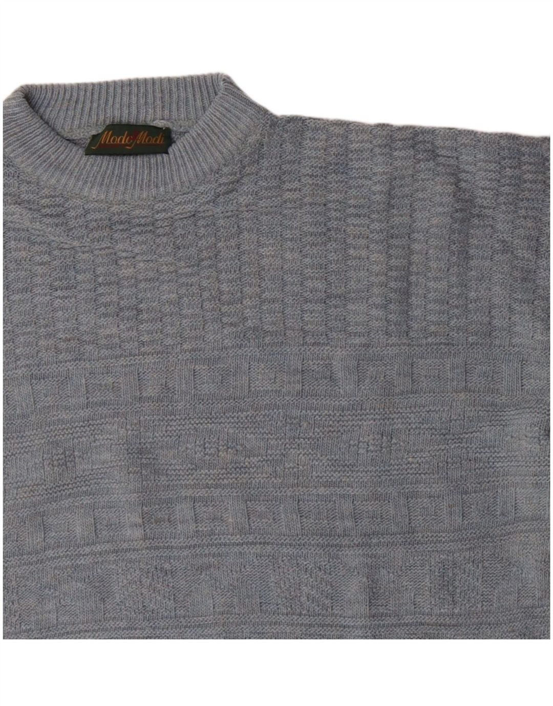 Suéter vintage masculino com gola redonda XL cinza