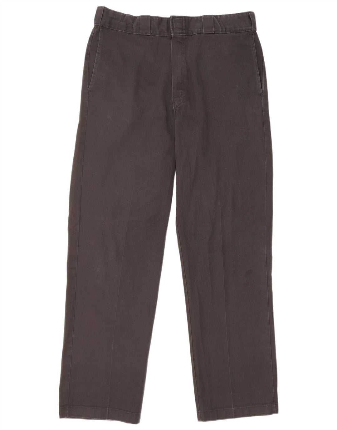 Calças Chino retas masculinas Dickies W34 L32 poliéster preto