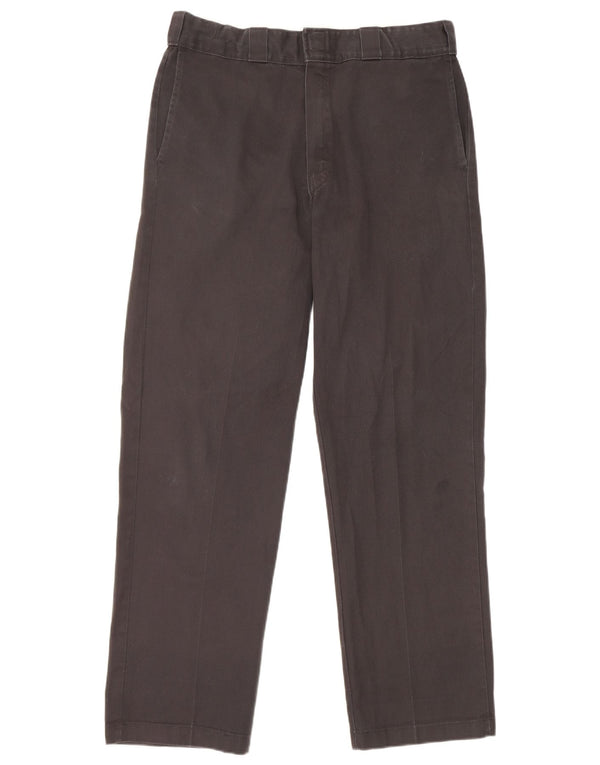 Calças Chino retas masculinas Dickies W34 L32 poliéster preto