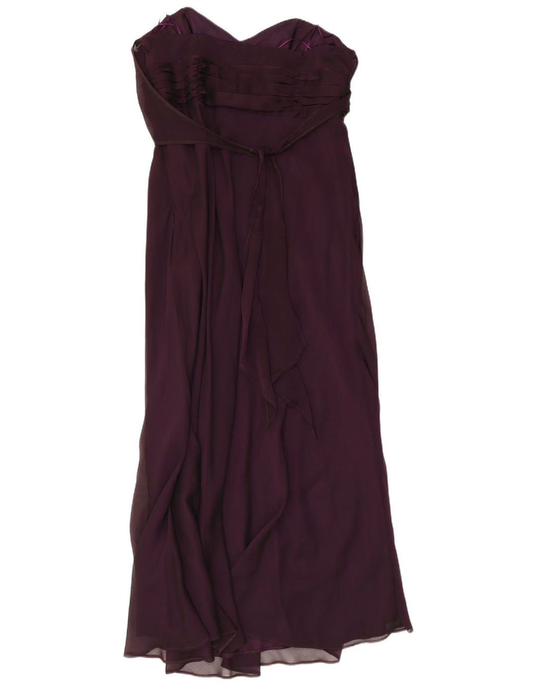 DEBUT Vestido feminino maxi sem alças UK 18 XL roxo poliéster
