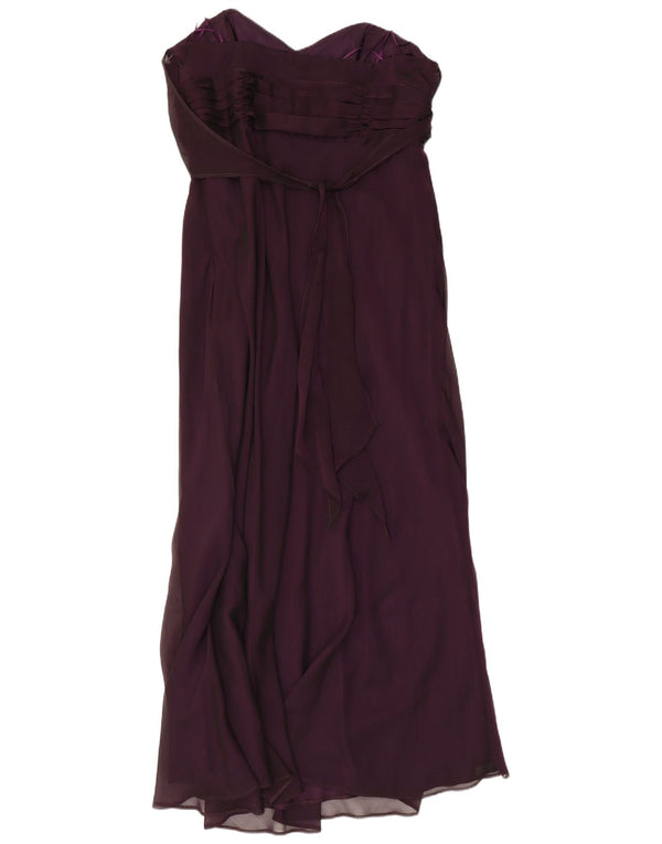 DEBUT Vestido feminino maxi sem alças UK 18 XL roxo poliéster