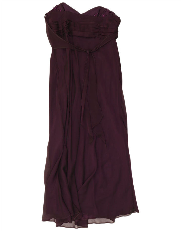 DEBUT Vestido feminino maxi sem alças UK 18 XL roxo poliéster