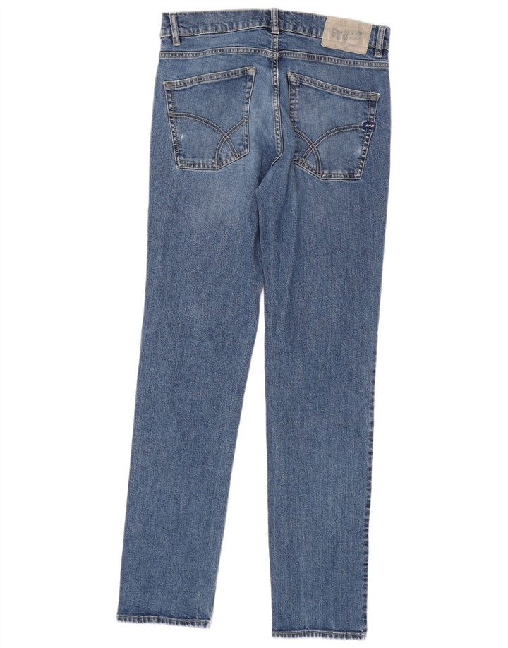 Gas Mens Slim Jeans W31 L34 Azul Algodão
