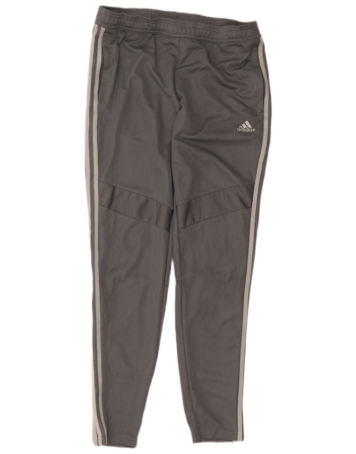 Calça de treino feminina Adidas UK 12/14 cinza médio poliéster