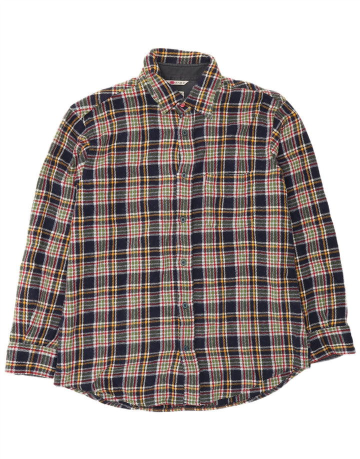Camiseta masculina de flanela Think Pink, camisa XL azul marinho xadrez acrílica