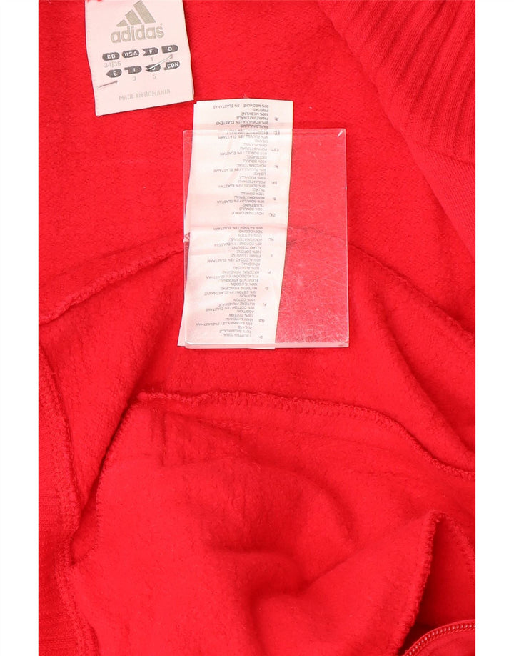 Adidas Mens Tracksuit Top Jacket UK 34/36 Pequeno Algodão Vermelho