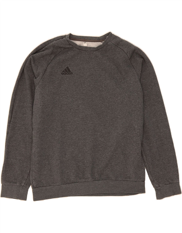 ADIDAS Mens Sweatshirt Jumper Large Grey Cotton Vintage Adidas and Second-Hand Adidas from Messina Hembry 