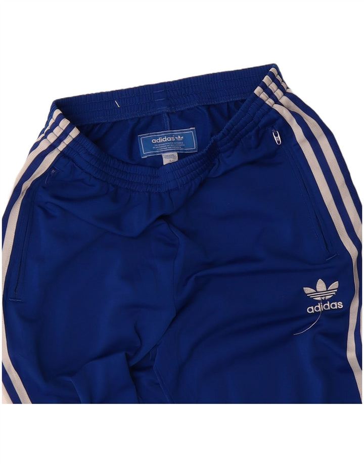 Calça de treino feminina ADIDAS UK 14 grande azul poliéster