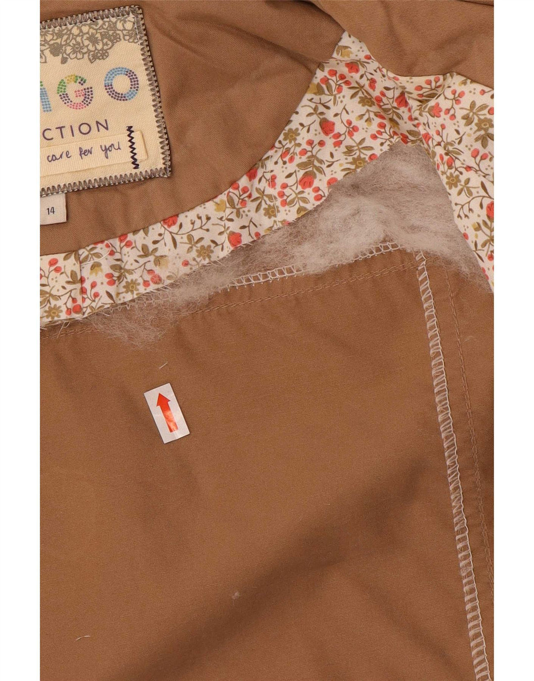 Jaqueta utilitária feminina com capuz Marks & Spencer Indigo Reino Unido 14 grande bege